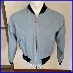 1950s Vintage Levis Chambray Bomber Style Jacket M