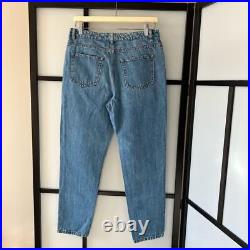 A. P. C. Women's 90's Light Wash Tapered Straight Blue Denim Jean Vintage Style