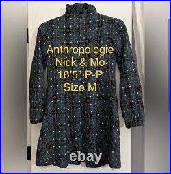 Anthropologie Wool Blend Coat Blue Green Gray. Vintage Style Coat