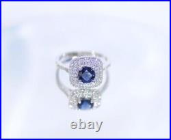 Antique Jewellery Gold Ring Natural Diamond Blue Sapphire Vintage Style Jewelry