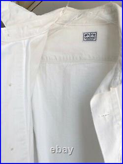 Blue Blue Japan Rare Vintage Style White Denim Work Jacket Size M Worn Once