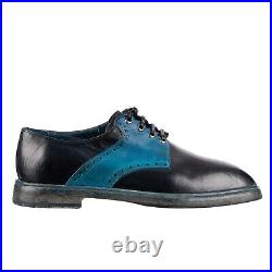DOLCE & GABBANA Vintage Style Derby Shoes MARSALA Blue Navy 08606