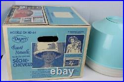 Dazey Natural Wonder Salon-Style Hair Dryer Vintage HD-61 Blue Works Bonnett