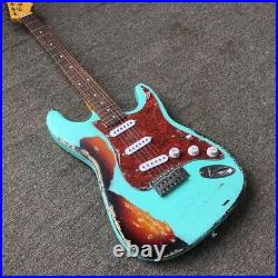 Heavy Relic vintage style hand made ST electric guitar in Blue