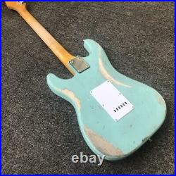 High-quality metallic blue heavy Relic vintage style hand made electric guitar