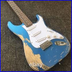 Metallic blue heavy Relic vintage style hand made electric guitar