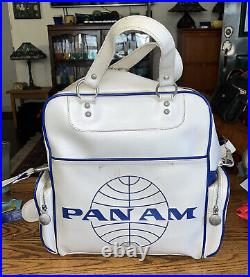Pan Am Originals Vintage Style Tote Carry On Travel Bag White Blue