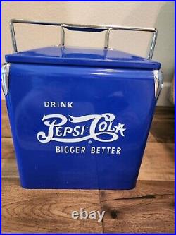 Retro Products Vintage Style RARE Pepsi Cola blue Picnic Cooler Ice Chest