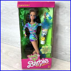 Totally Hair Brunette Barbie 1991 w Styling Gel #1117 Mattel New Never Removed