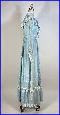 Vintage 1970's light blue VICTORIAN style dress Gunne Sax by Jessica McClintock