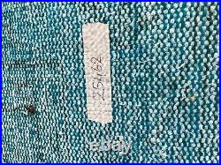 Vintage Blue Overdyed Turkish Handmade Style Wool Runner Rug Distressed Turkish