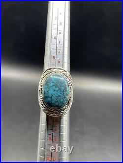 Vintage Blue Turquoise Bali Style Cocktail Ring Sz 6.75 14.87 Grams