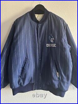 Vintage Duke Blue Devils Striped Starter Style Logo Jacket Rare