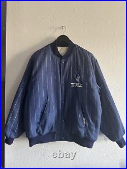 Vintage Duke Blue Devils Striped Starter Style Logo Jacket Rare