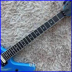 Vintage Electric Guitar Lightning Style Blue Nitro Finish Relic Black FR Bridge