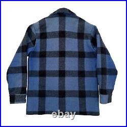 Vintage Filson Mackinaw Blue Plaid Wool Cruiser Style 85 Jacket Made In USA 42