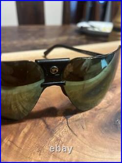Vintage Gargoyle 85 Terminator Style Wrap Sunglasses Blue Gold Purple Lens 85