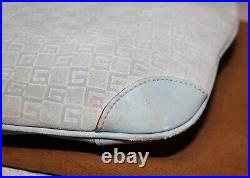 Vintage Gucci Checkerboard GG Monogram Jackie Style Blue Leather Handbag Purse