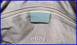 Vintage Gucci Checkerboard GG Monogram Jackie Style Blue Leather Handbag Purse