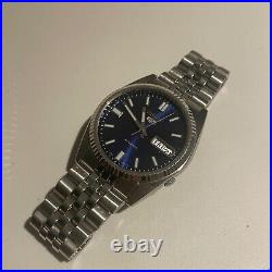 Vintage Seiko 5 Automatic Men's Blue Watch Datejust style 7s26-3110 SNXJ89