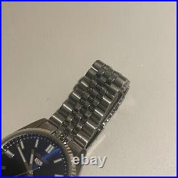 Vintage Seiko 5 Automatic Men's Blue Watch Datejust style 7s26-3110 SNXJ89