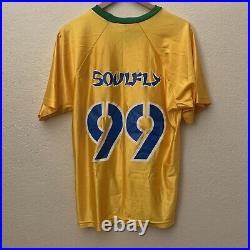 Vintage Soulfly Soccer Jersey Style Shirt Blue Grape XL