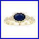 Vintage Style 1.0 Cts Oval Blue Sapphire Engagement Ring in 10k Yellow Gold