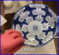 Vintage Style blue flowered Plates(set Of 4)