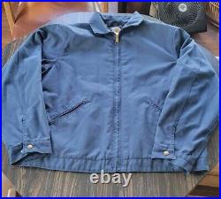Vintage Y2K Carhartt Quilt Lined Jacket Navy Blue Similar Style To Detroit VTG