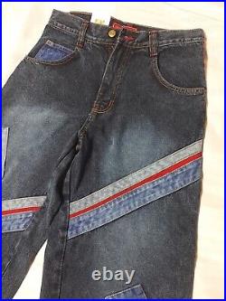 Vintage Y2K JNCO Style Wide Leg Pachinno Blue Jeans Embroidered Skater 31x29