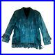 Women American Western Vintage Cowgirl Style Suede Leather Fringe Jacket